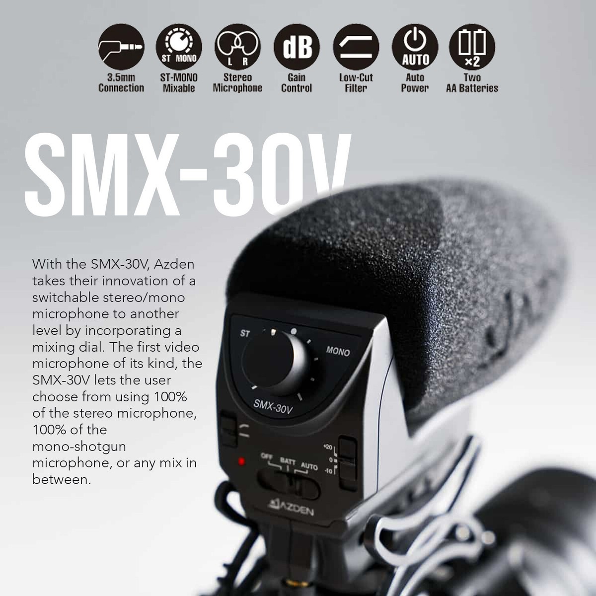 美品⭕️AZDEN SMX-30 ⭕️ 純正ウインドジャマー付き 美品⭕️AZDEN SMX-30 ⭕️完動品 - メルカリ