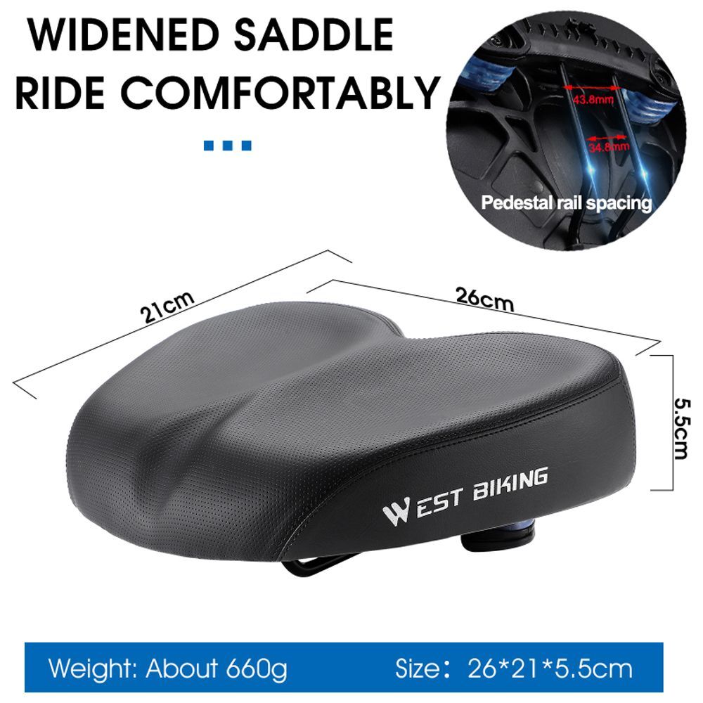 Shock Absorbing Bike Saddle Bicycle Cushion No Nose Bicycle Saddle Bike