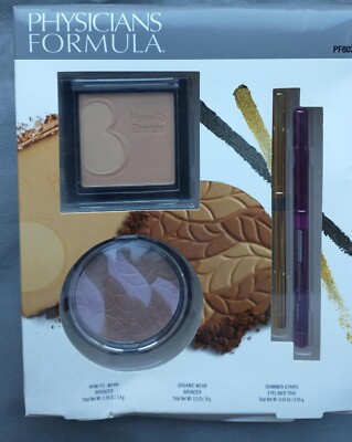 Physicians Formula 4 Piece Bronzer Shimmer Strips Eyeliner Set Hazel PF80366 