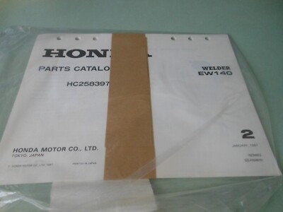 NEW OEM Honda Welder EW140 PARTS LIST CATALOG # 18ZB40E2