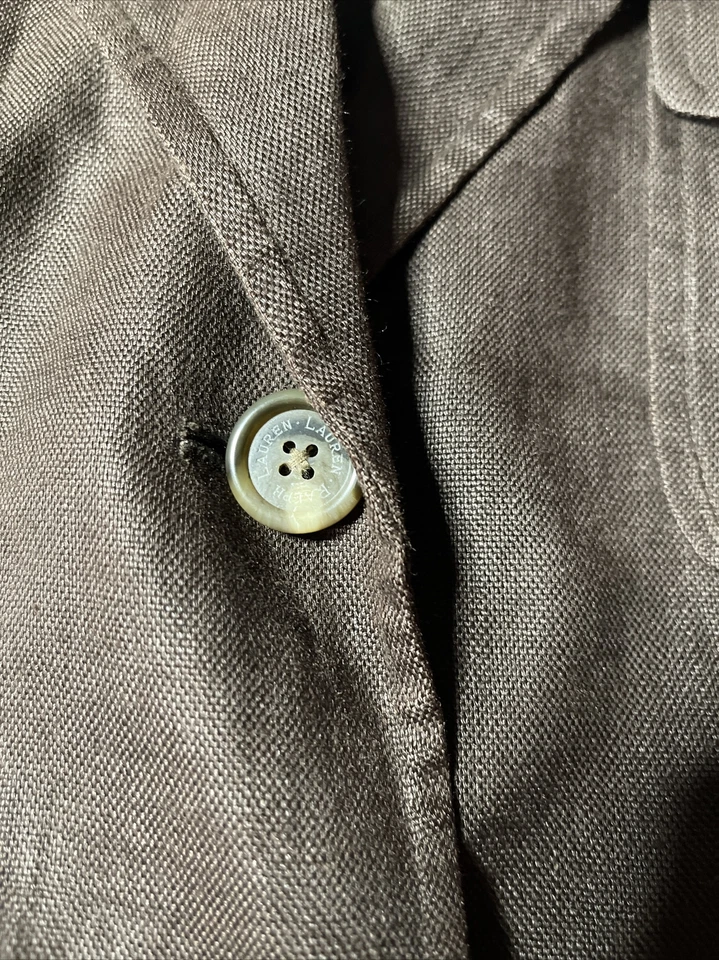 Б/у льняной блейзер женский Lauren Ralph Lauren рукав 3/4 (размер 20 Вт) - Изображение 3 из 4