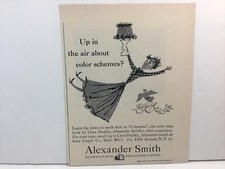 1949 Alexander Smith Broadloom Carpets, Down-to-Earth Colors. Print Ad.         
