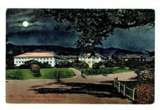 Campus at Night University California at Berkeley Postcard Full Moon Divided