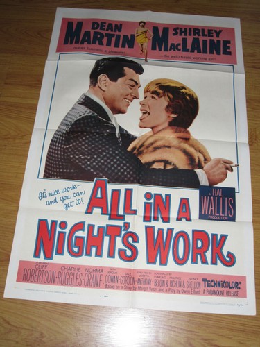 All in a Night's Work Original 1sh Movie Poster 