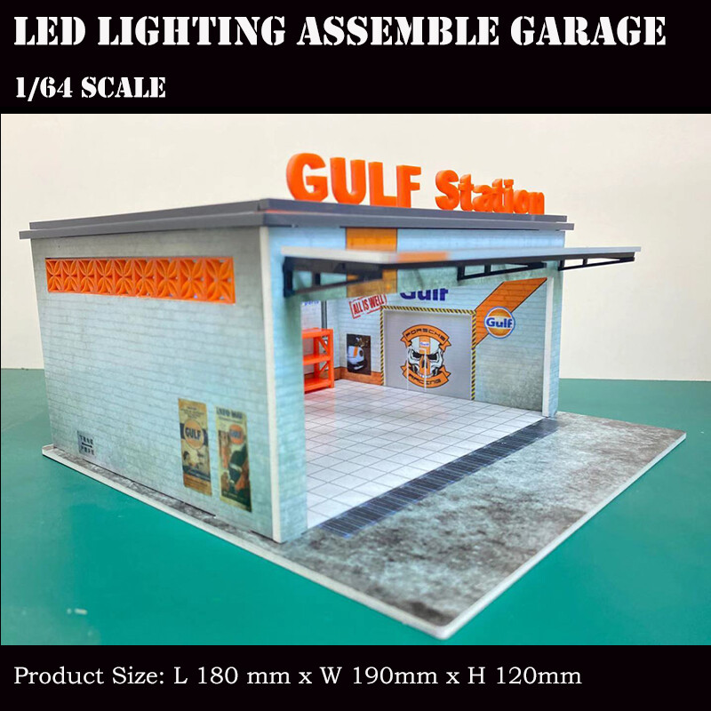 Assemble Diorama 164 LED Lighting Garage Model Car Parking Station