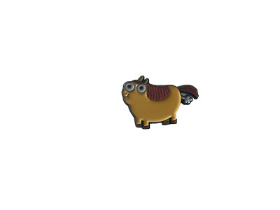 Princess and Pinecone Pony Pin Pinback Lapel Kate Beaton