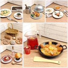 Re-ment Miniature EUROPEAN GOURMET FOOD MEAL SOUP DINNER Barbie Kitchen 2004