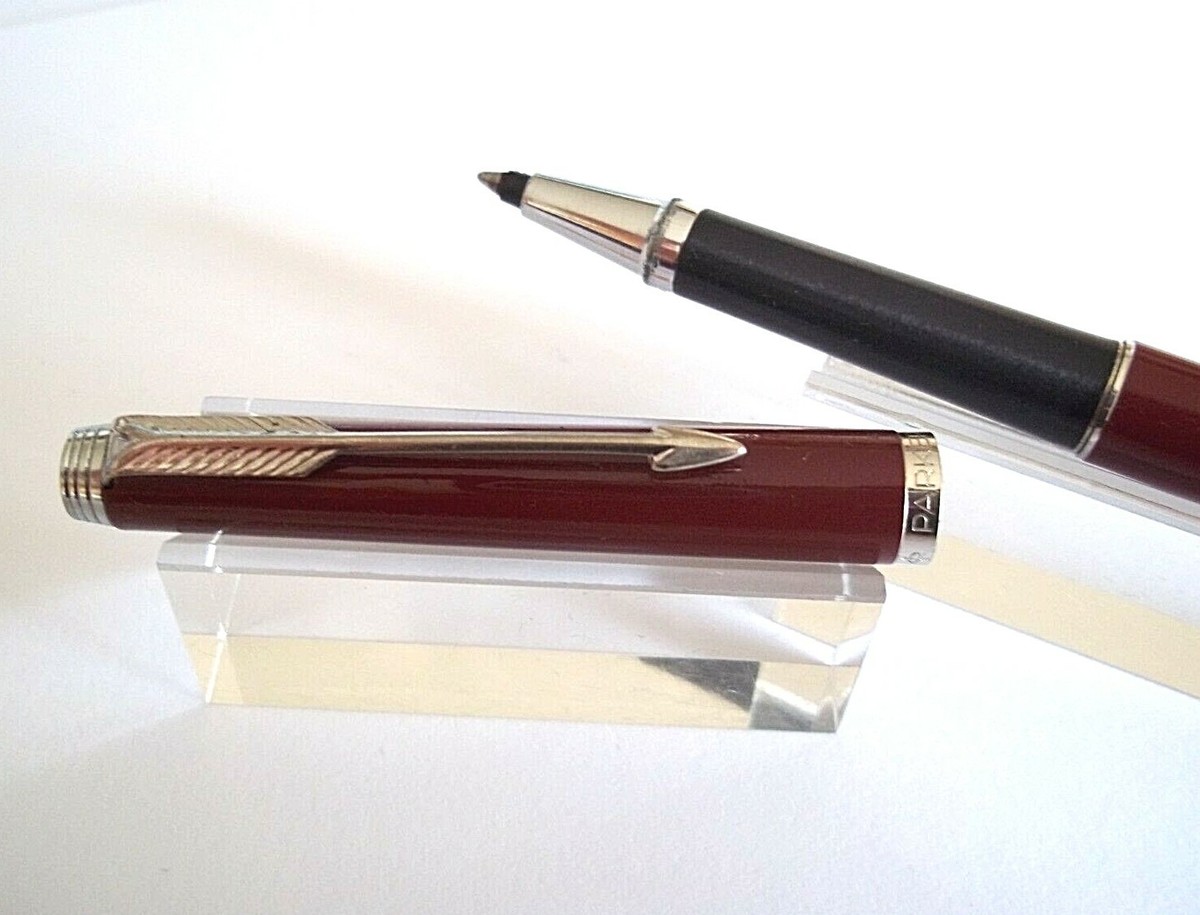 Stylo Roller Parker 180 En Laque Bordeaux - Modèle Captivant, Occasion, Stylo Bille/roller