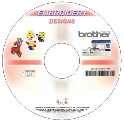 MINIONS & DIE UNGLAUBLICHEN BRUDER PES MASCHINE STICKMOTIVE SAMMLUNG CD