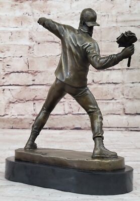Handmade BRONZE Flower Thrower Statue by Banksy Unknow Artist Gift