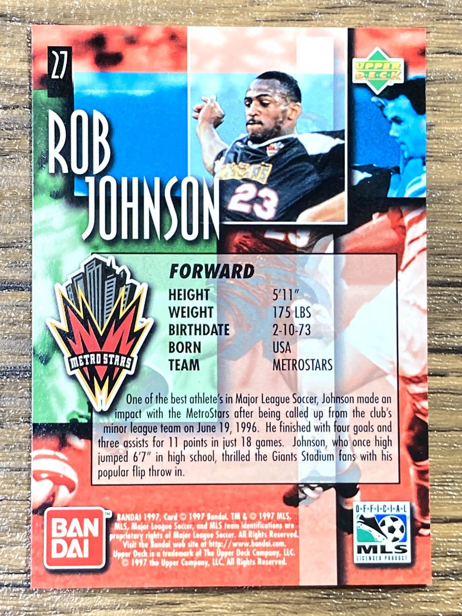 スタジオ27　ST27-FK2088B　1/20　002 TEST '99 Upper Deck Bandai MLS Card 1997 #27 Rob Johnson Metrostars