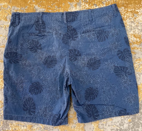 Weatherproof Bermuda Shorts Men's Size 40 Blue Floral Tropical 8” Inseam Cotton - Picture 5 of 7