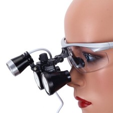 Lupas binoculares quirúrgicas dentales 3,5X-R + lupas de lámpara de luz LED