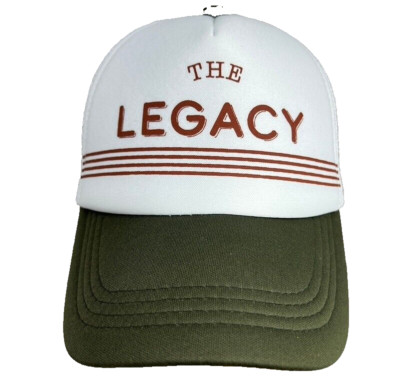 The Legacy Baseball Hat OG Foam Mesh Back Adjustable Green White