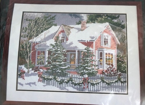Bucilla Needlepoint Kit 4681 Holiday House NOS 1994 Winter - Picture 2 of 2