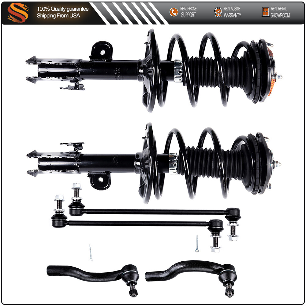 2006-2012 Toyota RAV4 2.4L 2.5L Front Struts Spring Sway Bar Outer Tie Rod