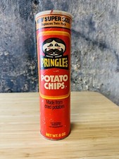 Vintage Pringles Potato Chip Can 1970s RARE King Size Can Movie Prop
