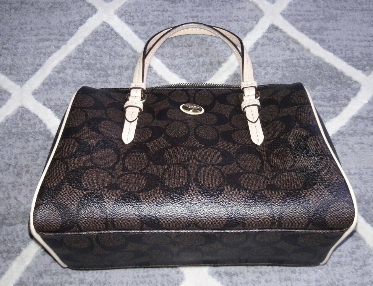 AUTHENTIC COACH MINI PVC SATCHEL HANDBAG PURSE… Gem