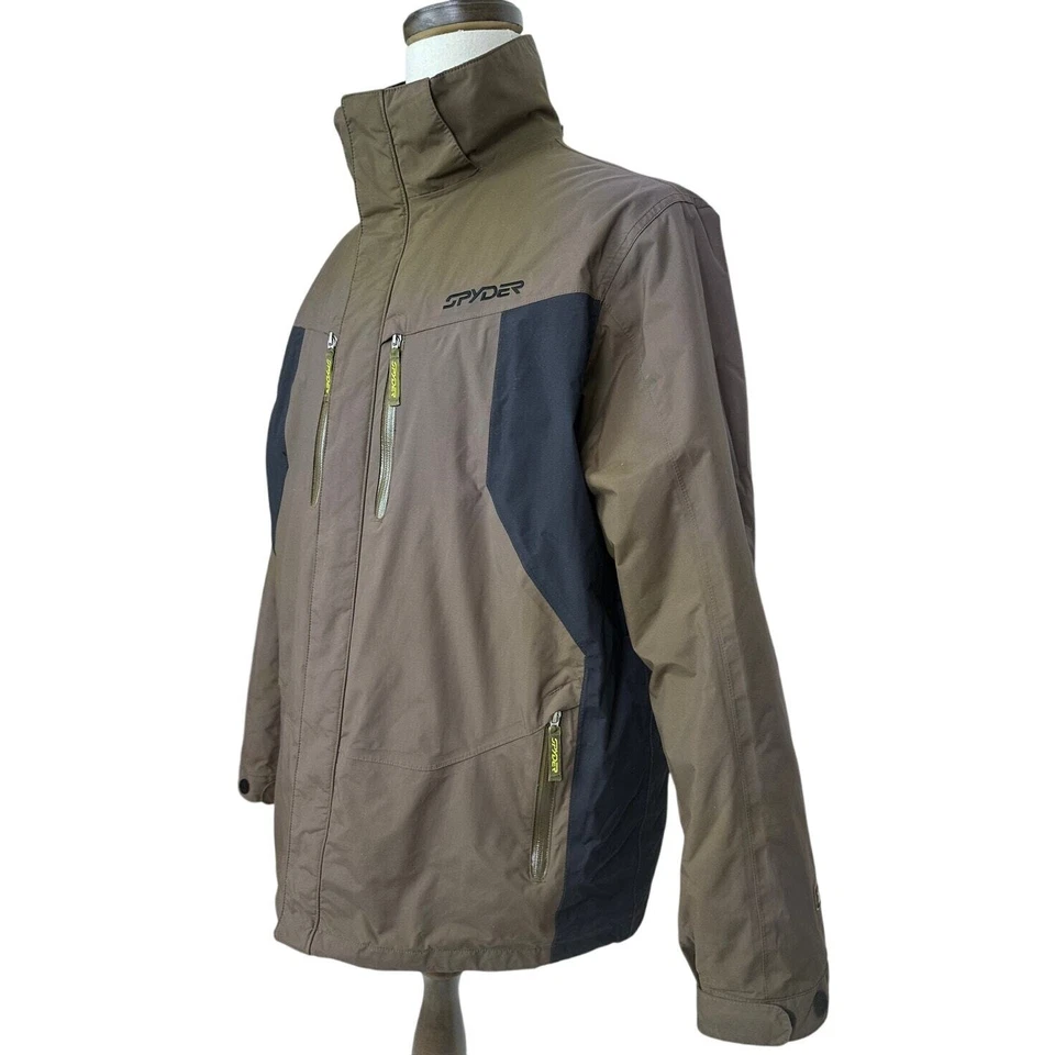 Abrigo chaqueta de esquí vintage Spyder XT 5000 para hombre XL gris con forro acolchado negro Foto 3 de 4