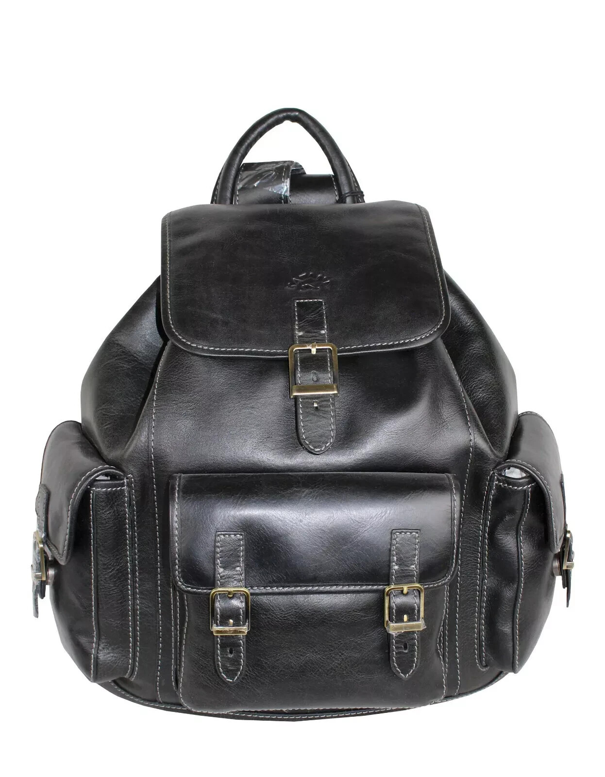 Grand sac à dos Katana en cuir gras vintage pour ordinateur portable 15 pouces