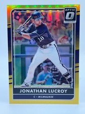 Jonathan Lucroy 2016 Panini Donruss Optic #151 Gold /10 Insert A3