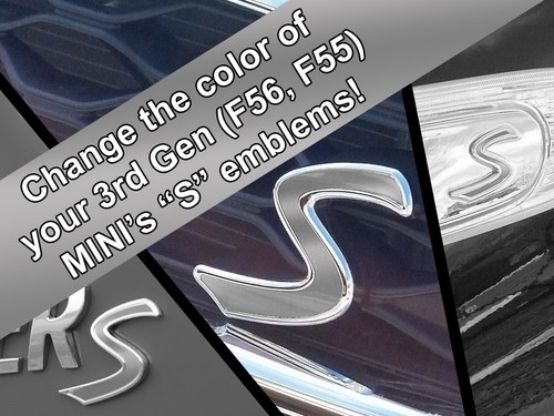 D134 Scuttle & Rear Emblem S Decals for 2014-2021 MINI Cooper F54 F55 F56 F57 - Picture 5 of 27