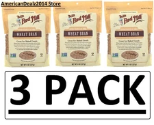 3 PACK - Bob's Red Mill High Fiber Wheat Bran 8 oz  (Total 24 oz)