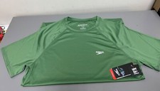 Speedo Men's Uv Swim Shirt Short Sleeve Regular Fi - Dark Ivy/ Small