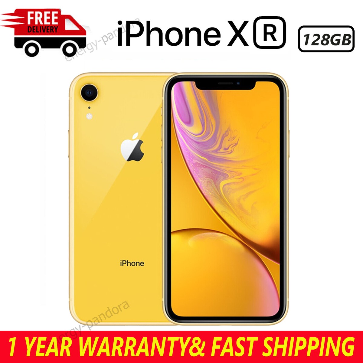 New Apple iPhone XR 128GB Yellow Unlocked A1984 (CDMA+GSM) with 1