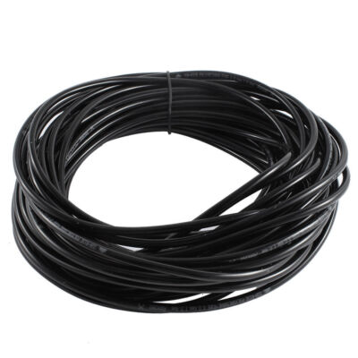 Black 6mm x 4mm Air Pneumatic Polyurethane Tube PU Hose Pipe 20 Meters Long  #W7