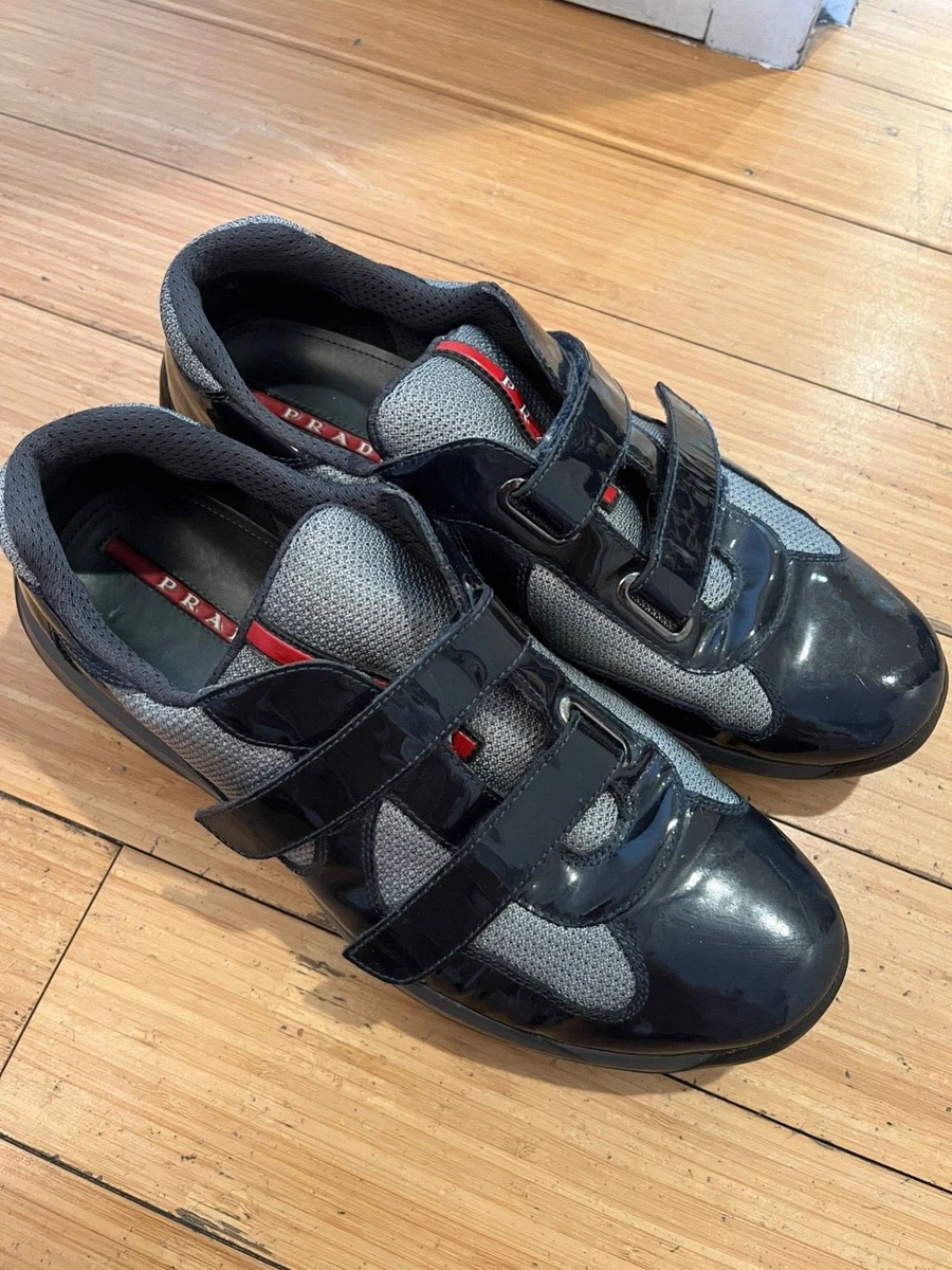 Prada navy sneakers cheap