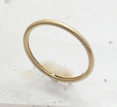 Polished Twisted Textured Ring Real Solid 18K Yellow Gold Sizes 6 and 8