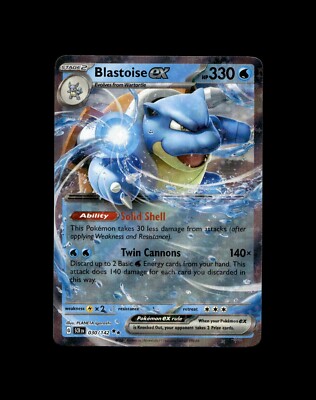 Squirtle Wartortle Blastoise Pokemon Card! Holo/Reverse Holo EX Full Art Cards!