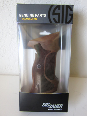 Sig Sauer P210 Target P210A Grips Factory Checkered Wood Standard + Screw NOS