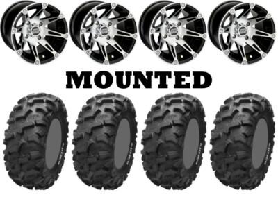 Kit 4 ITP Blackwater Evolution Tires 26x9-12/26x11-12 on Moose 387X Machined 550