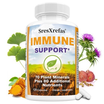 Multivitamin Immune Support-With Plant Minerals & Nutrients for Full 30~120Caps