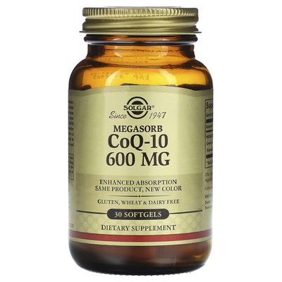 2 X Solgar, Megasorb CoQ-10, 600 mg, 30 Softgels