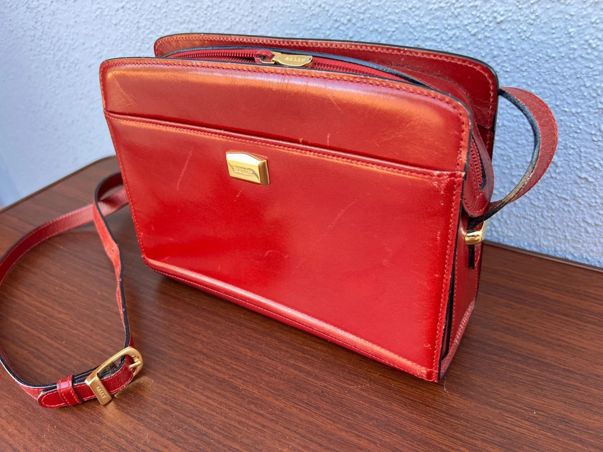 25+ Bally Red Leather Exterior Bags & Handbags for Women for sale