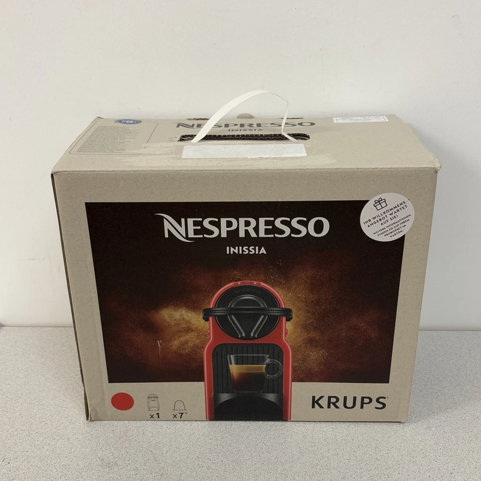 Krups Nespresso Inissia XN1005 1260W Kapselmaschine - Rot gebraucht - Bild 2 von 4