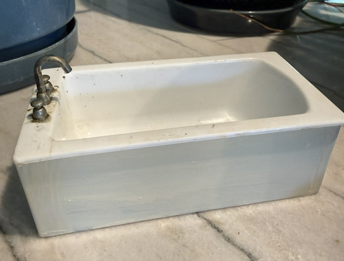 Vintage Dollhouse bathtub with surround. Made in Germany