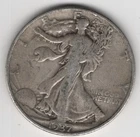 1937 P WALKING LIBERTY HALF DOLLAR 90% SILVER PHILADELPHIA .50¢ UNITED STATES