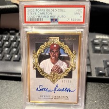 2022 Topps Gilded Collection Gold Framed Hall of Famer Auto Steve Carlton 62/90