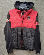 Nike Air Jordan Big Boys'2Fer Puffer Jacket Black Red Size XL 13-15yo 