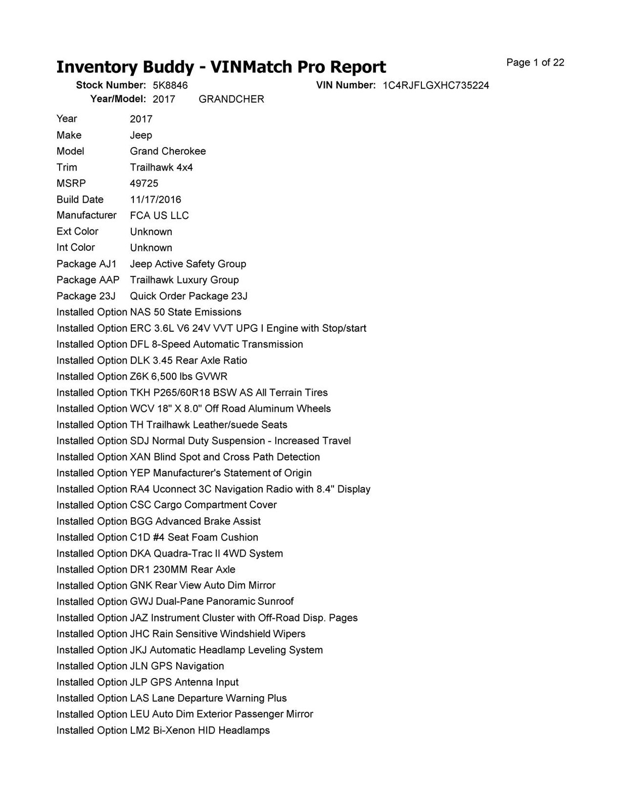 Used Front Left Seat Belt Front fits: 2017 Jeep Grand cherokee bucket seat drive
