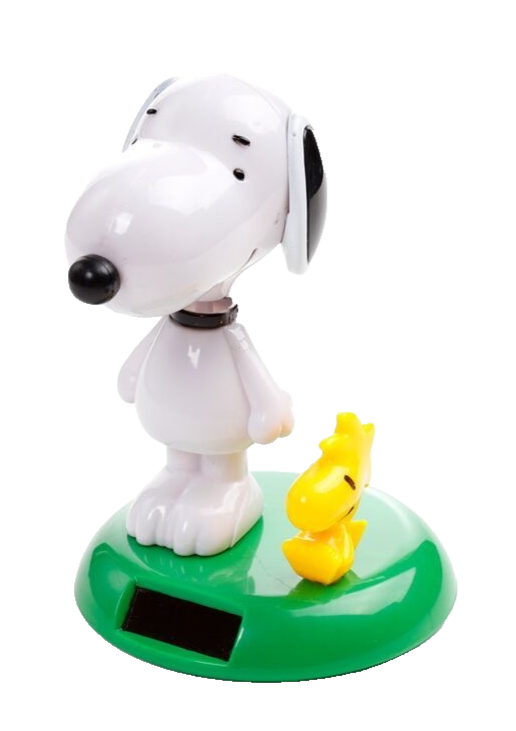 PEANUTS SNOOPY & WOODSTOCK NOVELTY SOLAR POWERED DANCING BOBBLEHEAD FIGURE NEW!