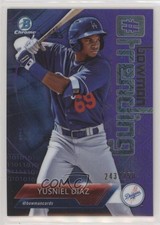 2018 Bowman #Bowman Trending Mega Box Purple Mojo Refractor Yusniel Diaz 1s8