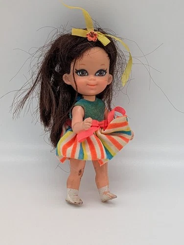 Liddle Kiddles Lickety Spliddle in Original Outfit & Shoes Mattel dark hair