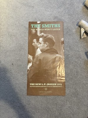 The Smiths The World Won t Listen Original Promo Poster Very Rare