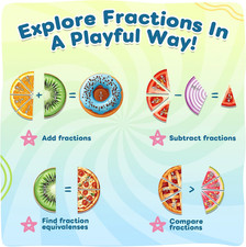 Magnetic Fraction Tiles Circles Bars Math Manipulatives Fraction Manipulatives