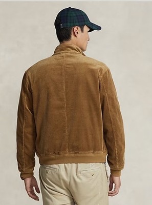 Polo Ralph Lauren Men's Wide Wale Corduroy Full Zip Jacket Brown